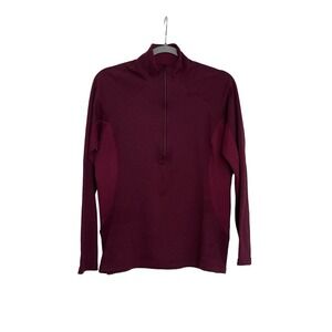 Patagonia Quarter Zip Pullover Size Medium Maroon Purple Long Sleeve Hiking